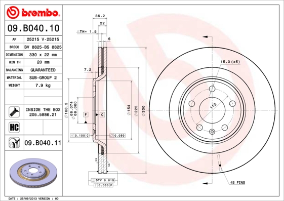 BREMBO 09.B040.11 PRIME...