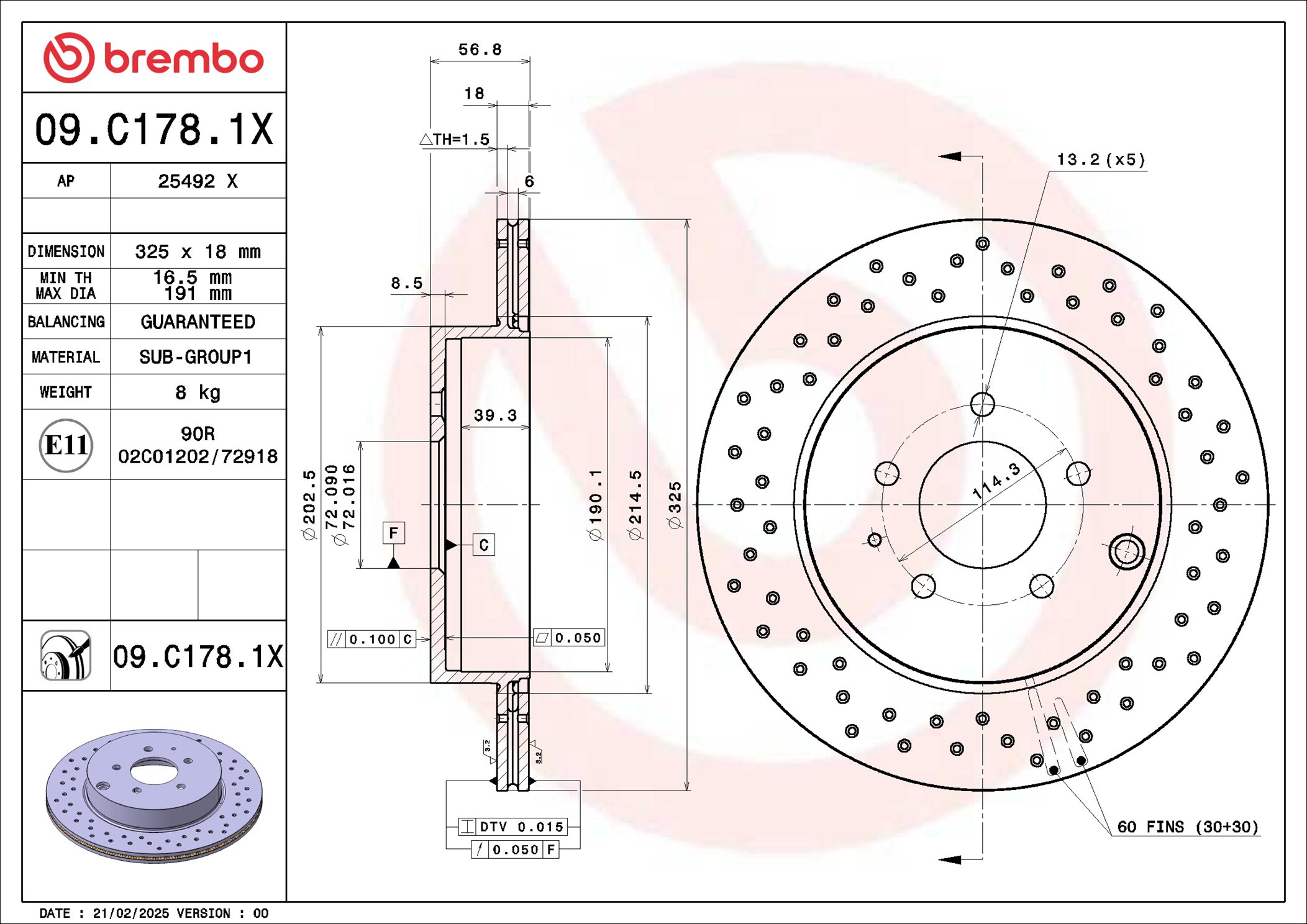 BREMBO 09.C178.1X XTRA LINE...