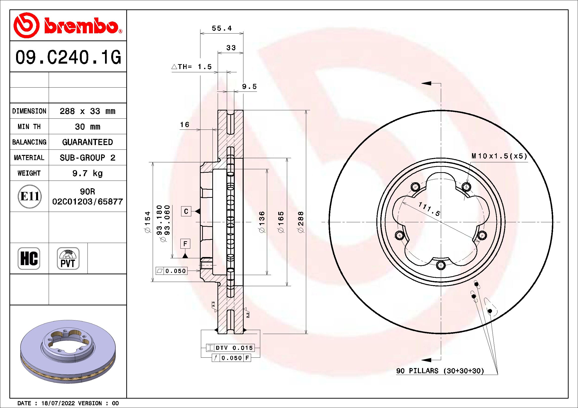 BREMBO KT 10 010 BEYOND...