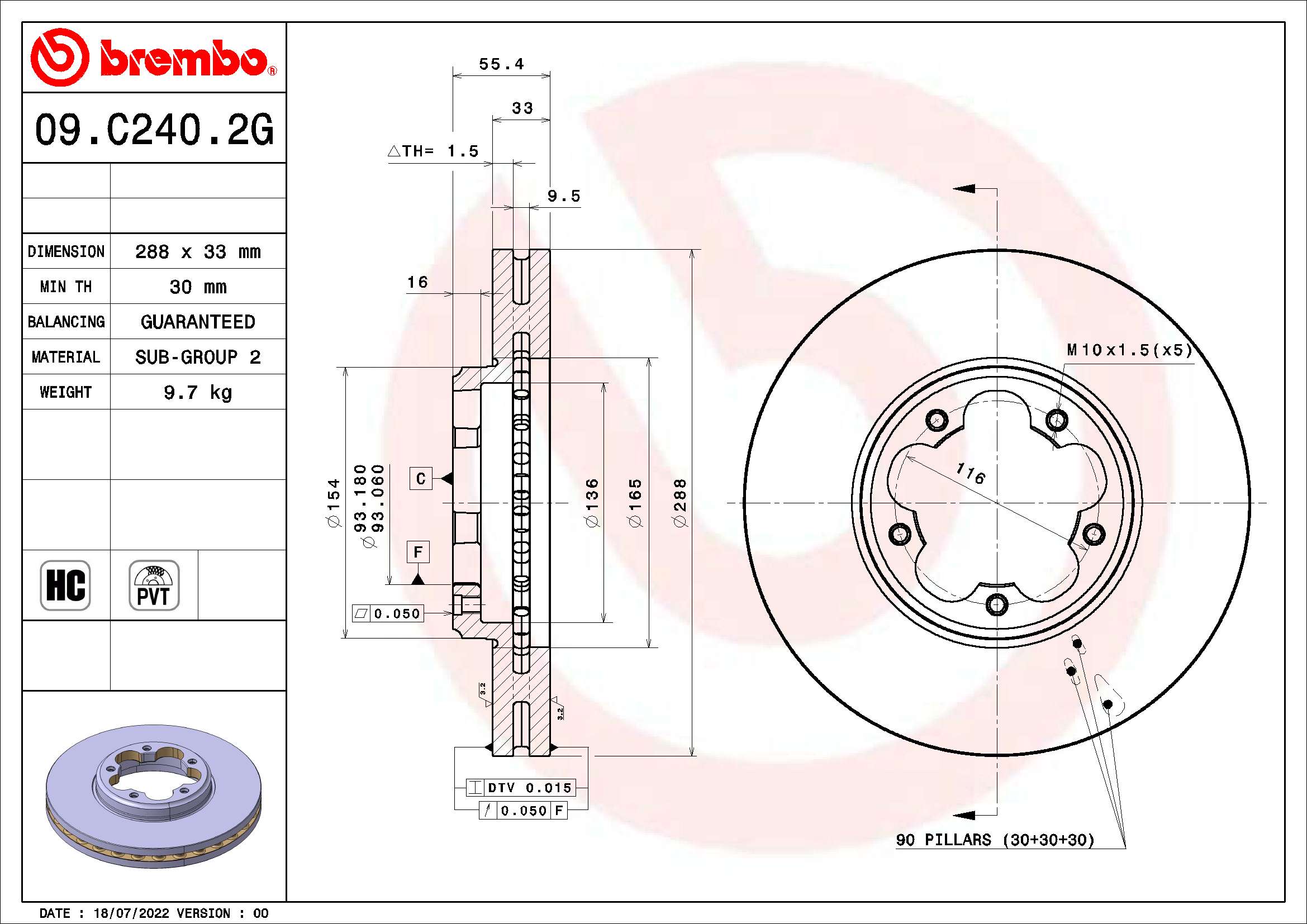 BREMBO KT 10 062 BEYOND...