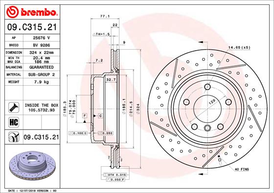 BREMBO 09.C315.21 PRIME...