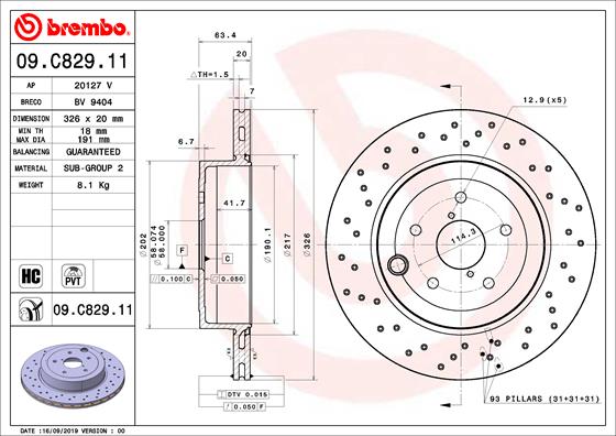 BREMBO 09.C829.11 PRIME...