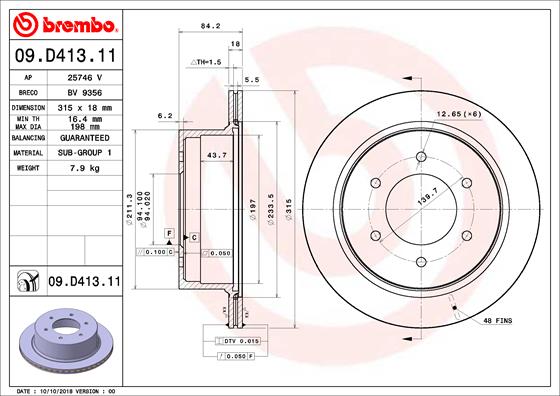 BREMBO 09.D413.11 PRIME...