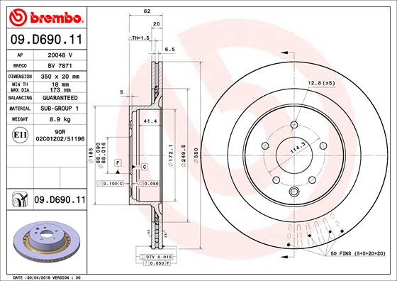 BREMBO 09.D690.11 PRIME...