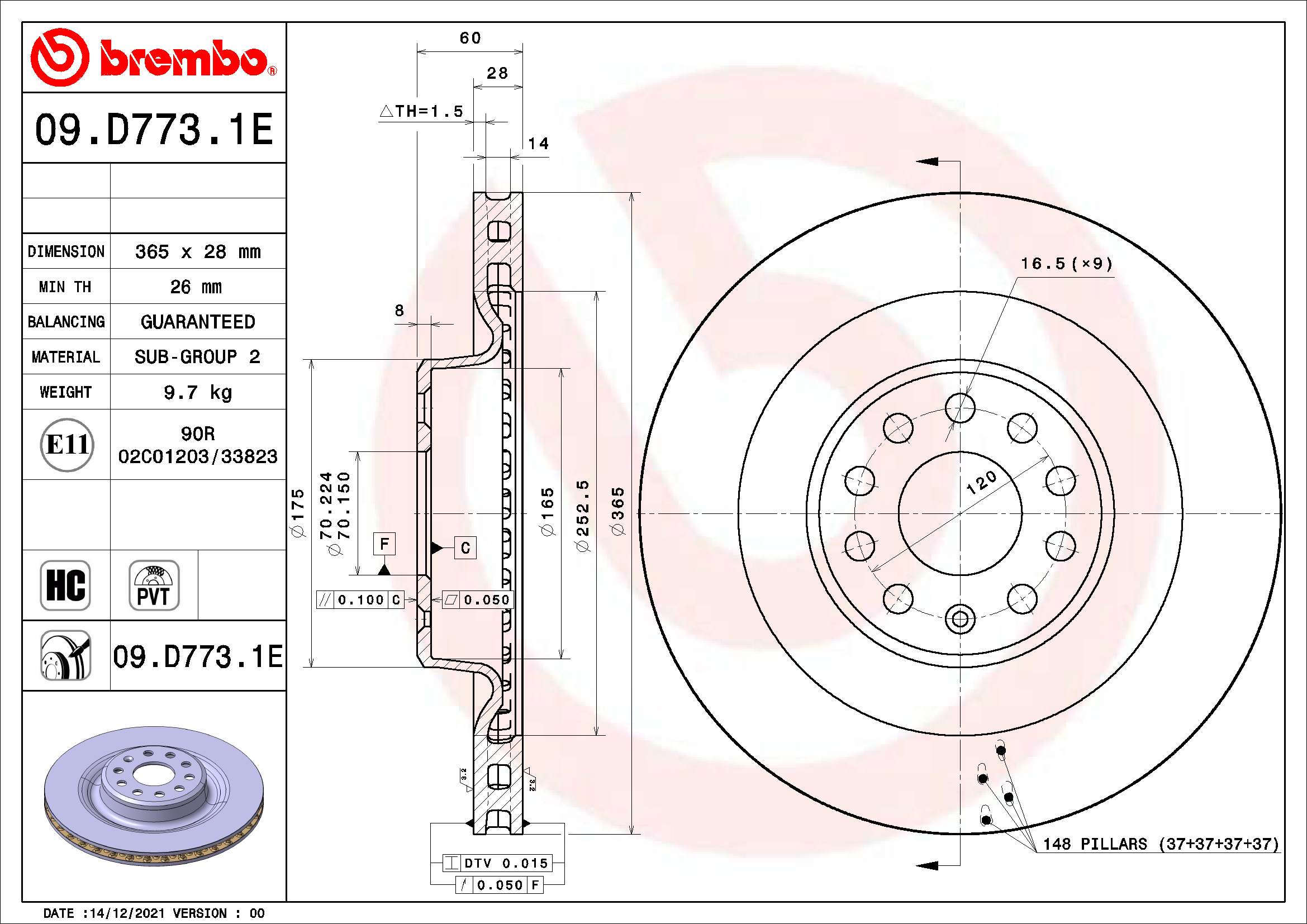 BREMBO KT 08 022 Kit freno,...