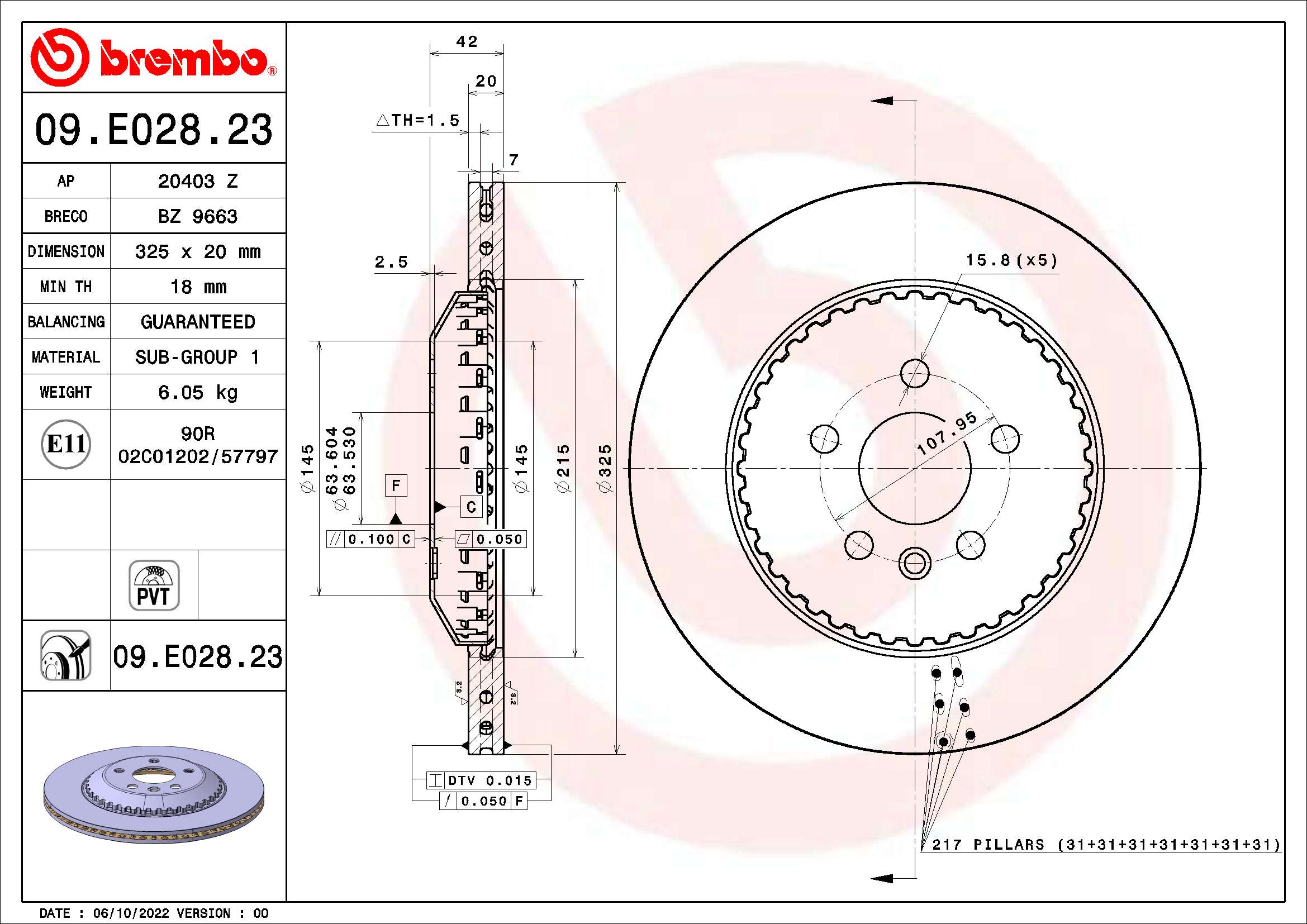 BREMBO 09.E028.23 PRIME...