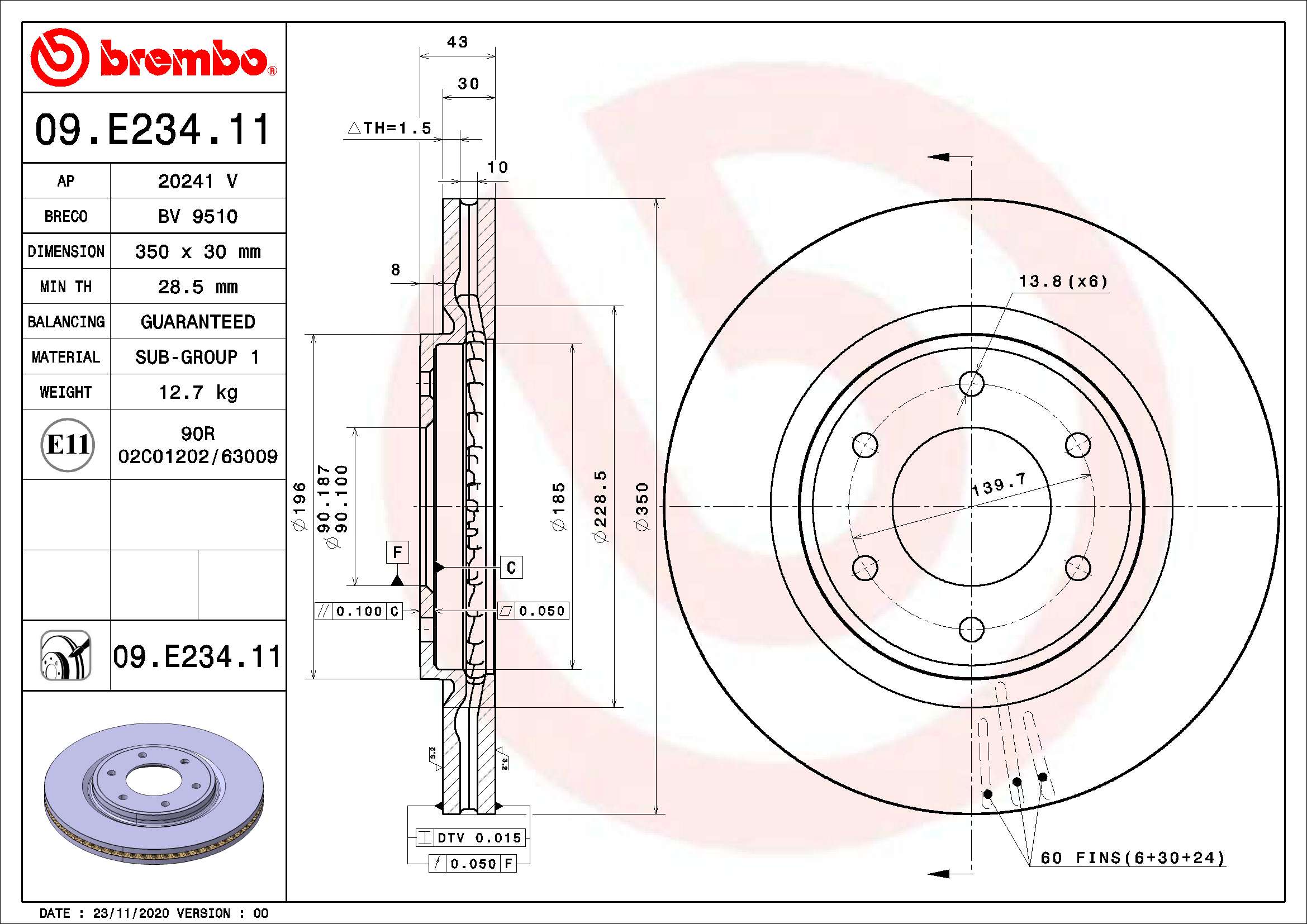 BREMBO 09.E234.11 PRIME...