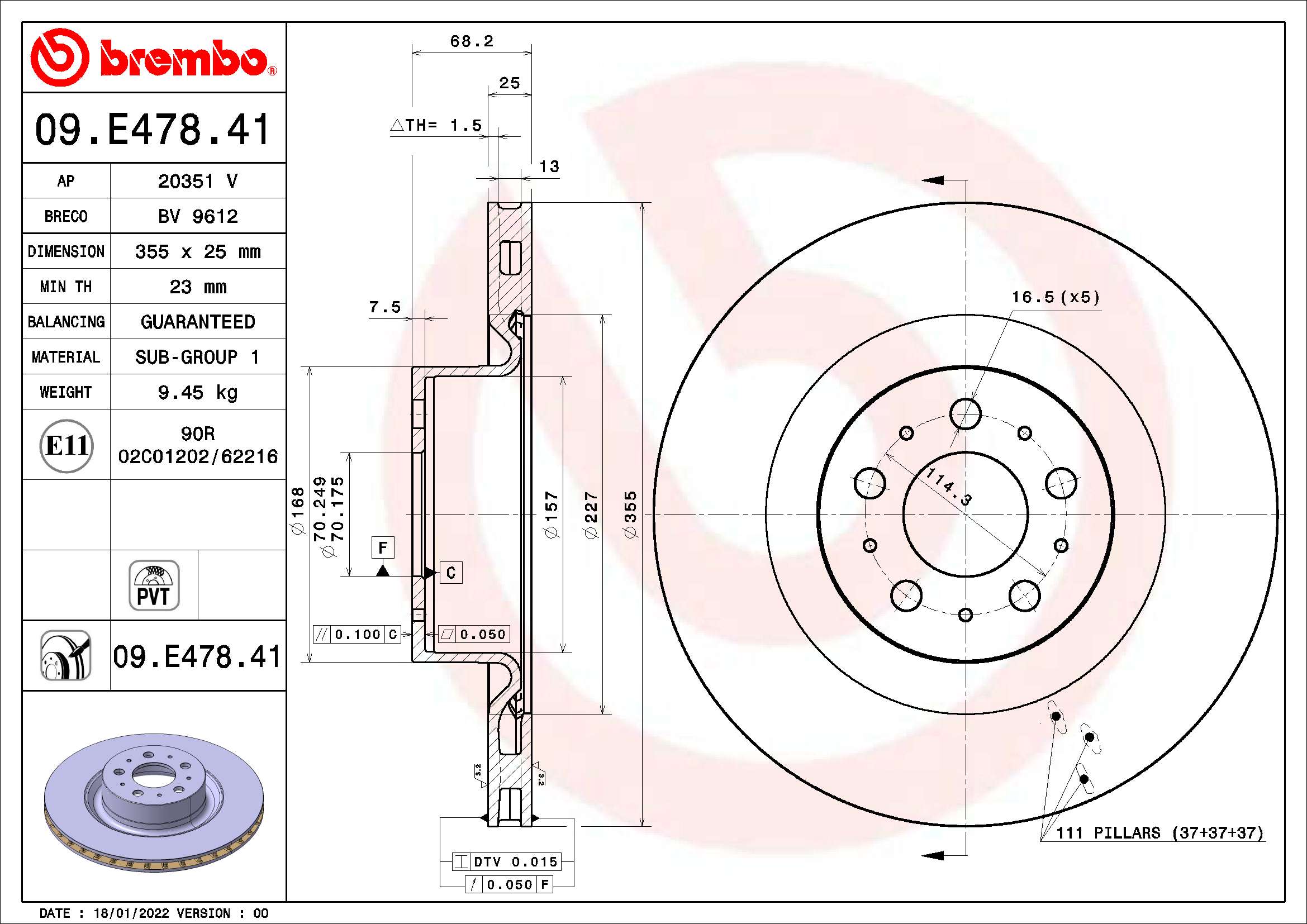 BREMBO 09.E478.41 PRIME...