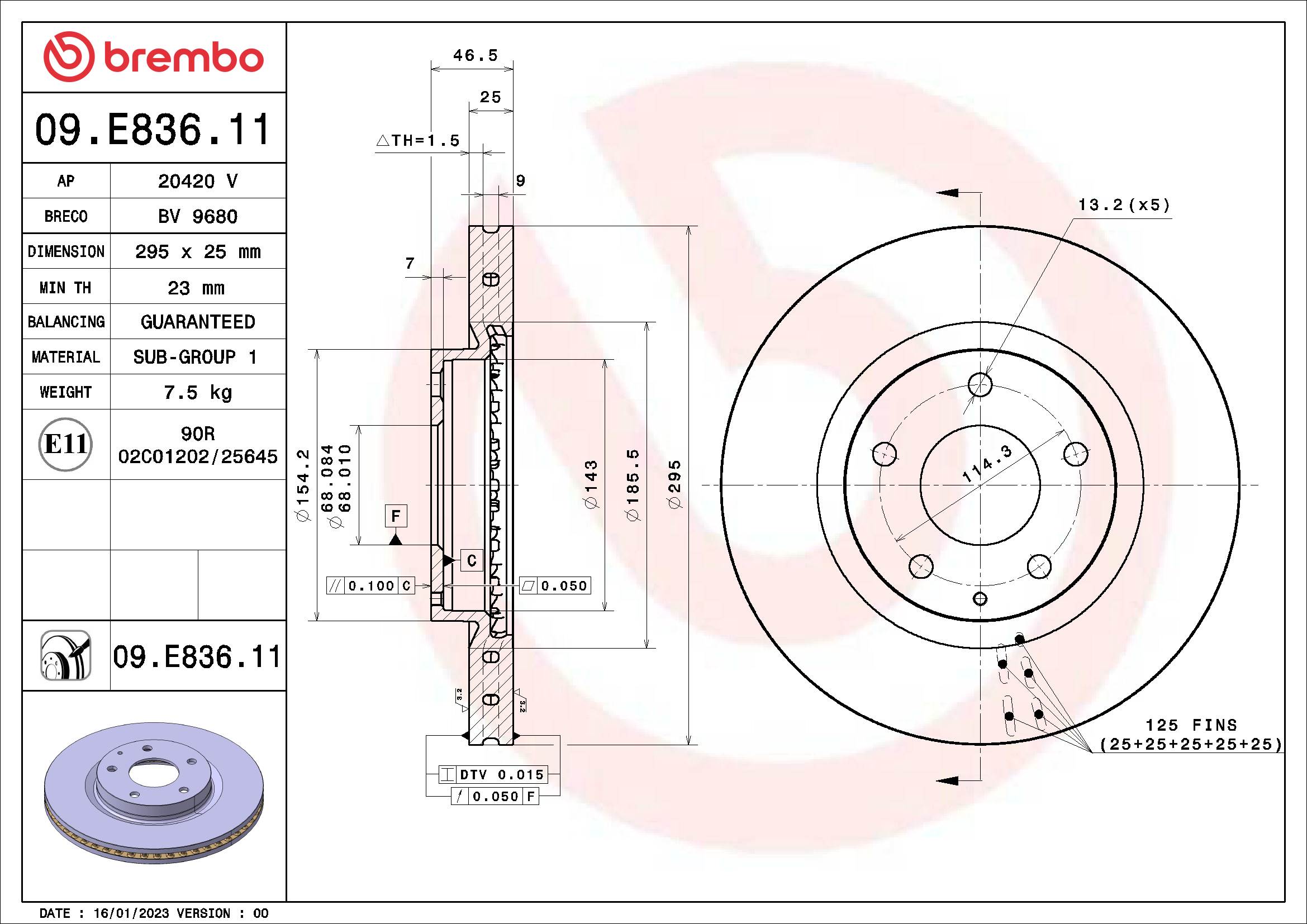 BREMBO 09.E836.11 PRIME...