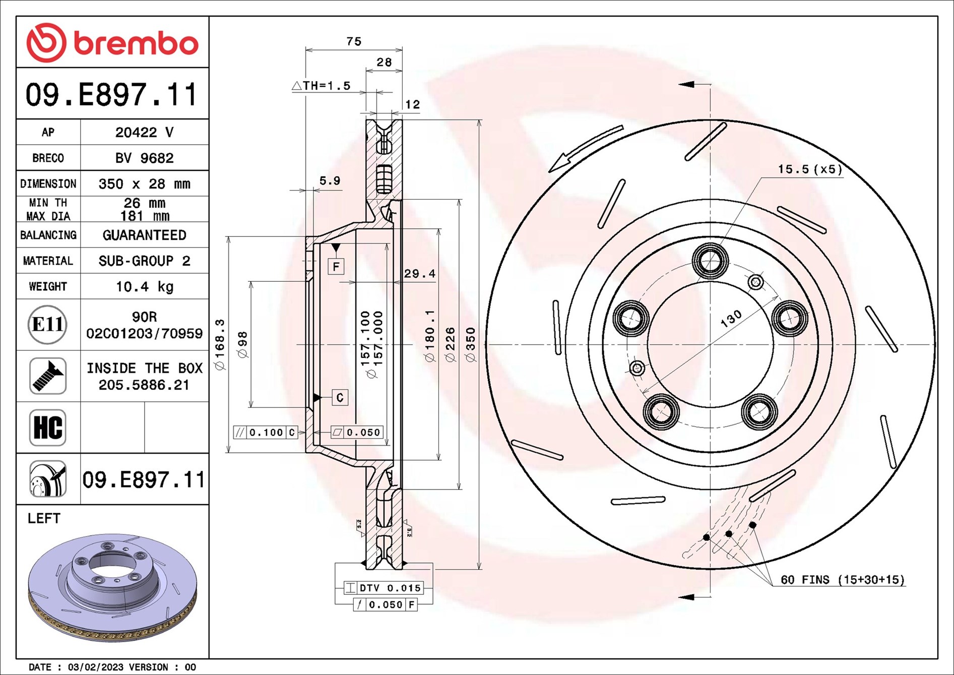 BREMBO 09.E897.11 PRIME...