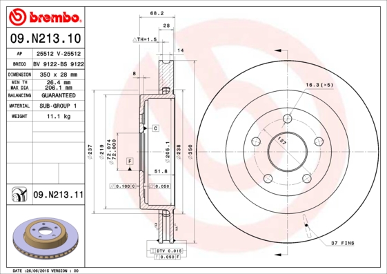 BREMBO 09.N213.11 PRIME...