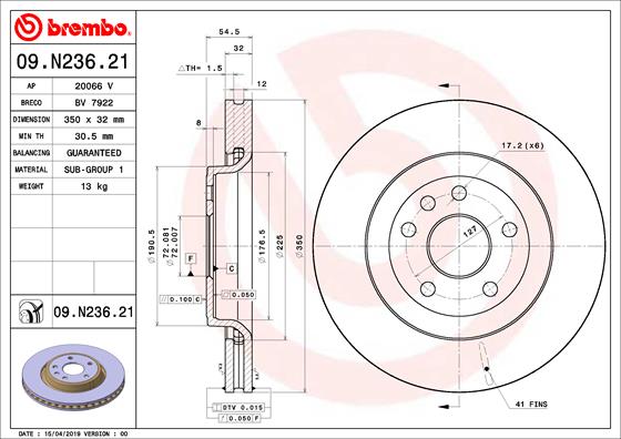 BREMBO 09.N236.21 PRIME...