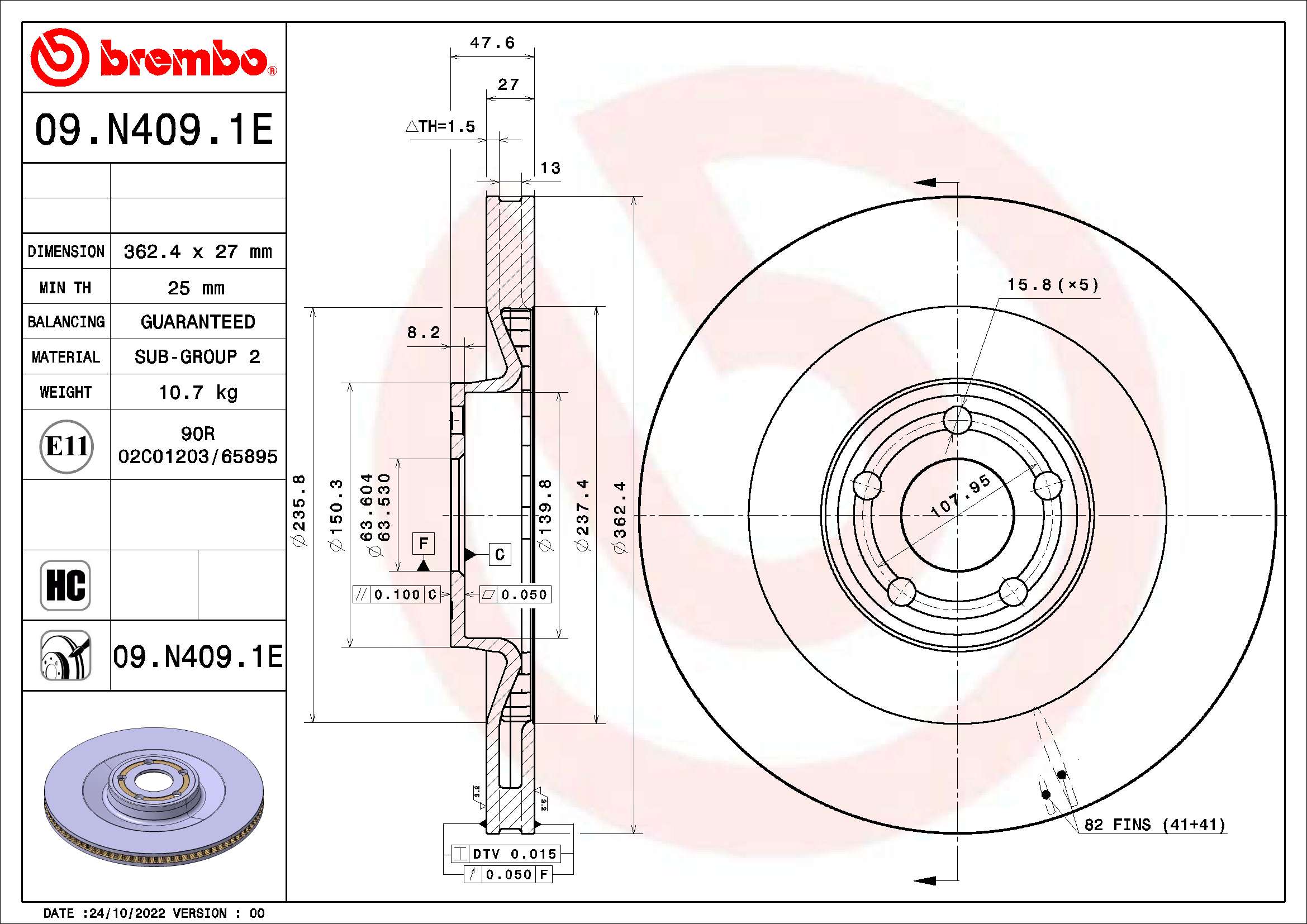 BREMBO KT 08 026 Kit freno,...