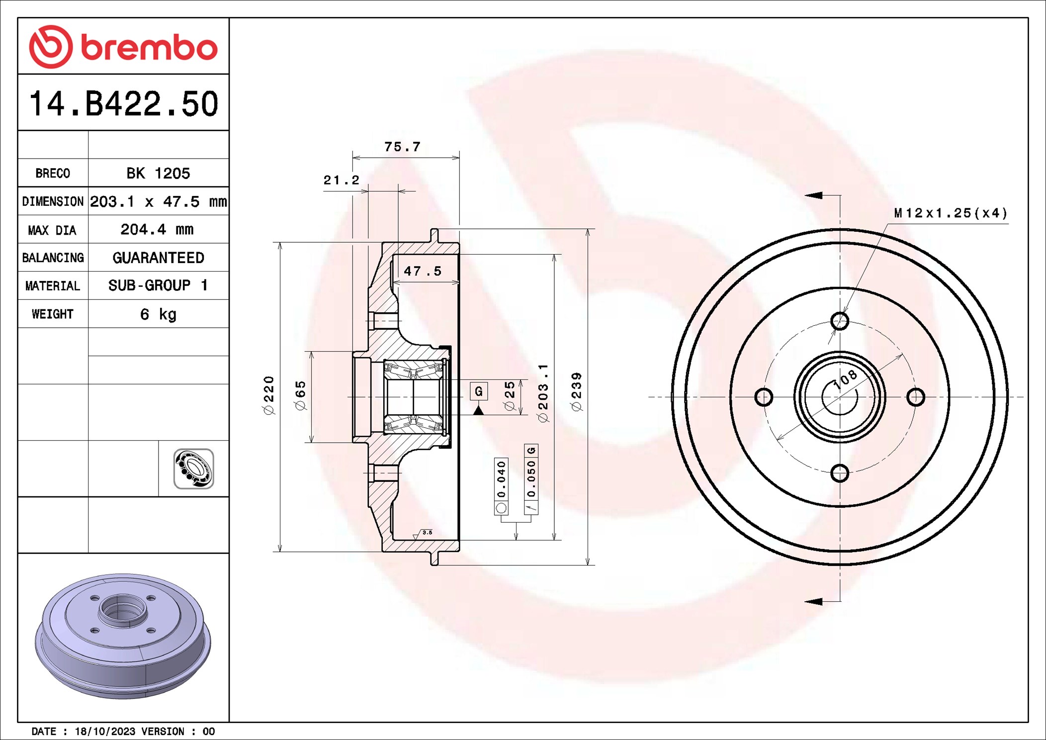BREMBO 14.B422.50 ESSENTIAL...