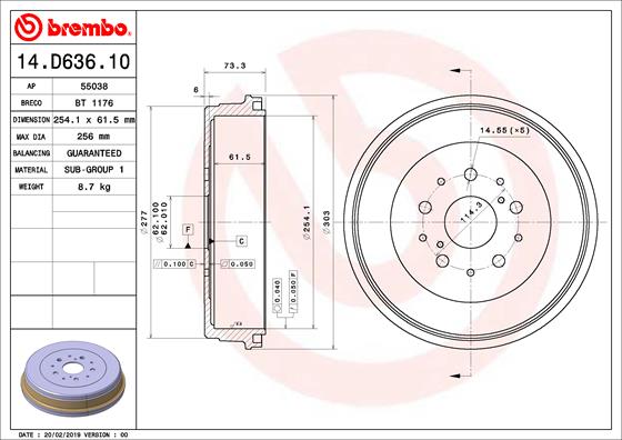 BREMBO 14.D636.10 Brzdový...