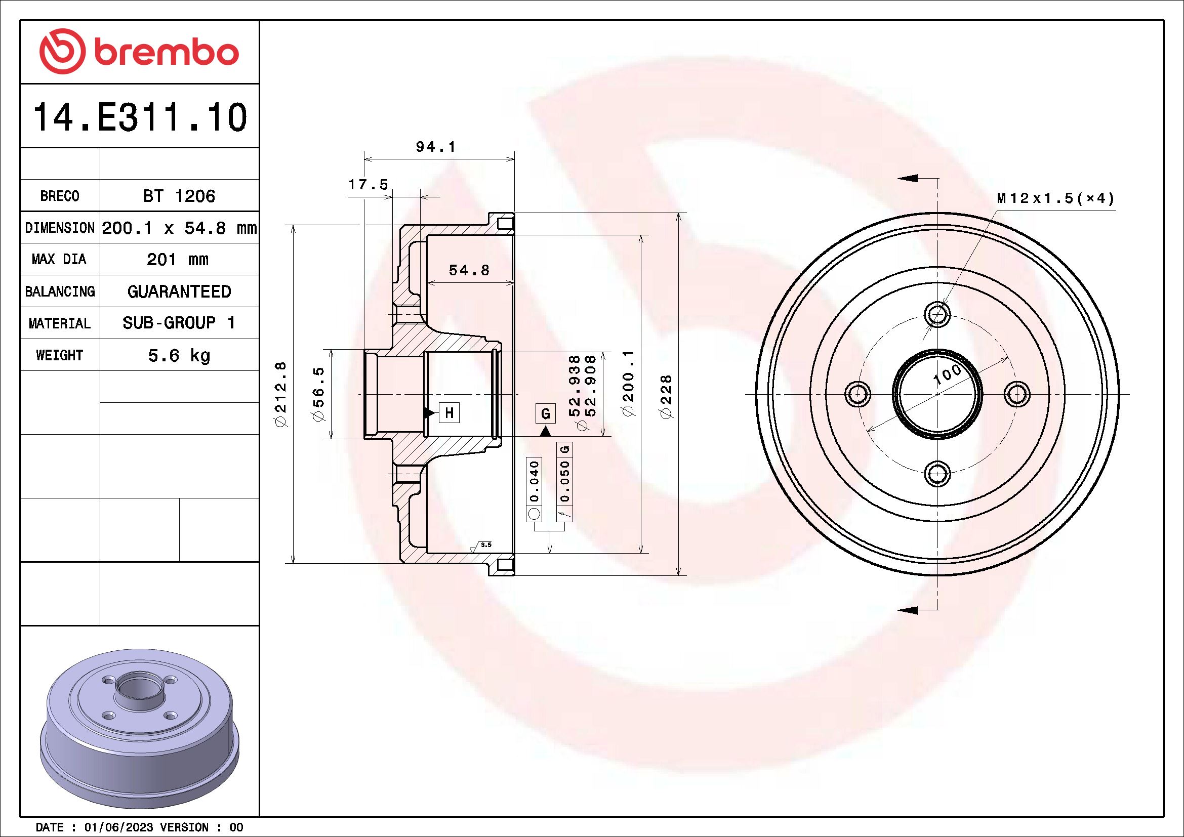 BREMBO 14.E311.10 ESSENTIAL...