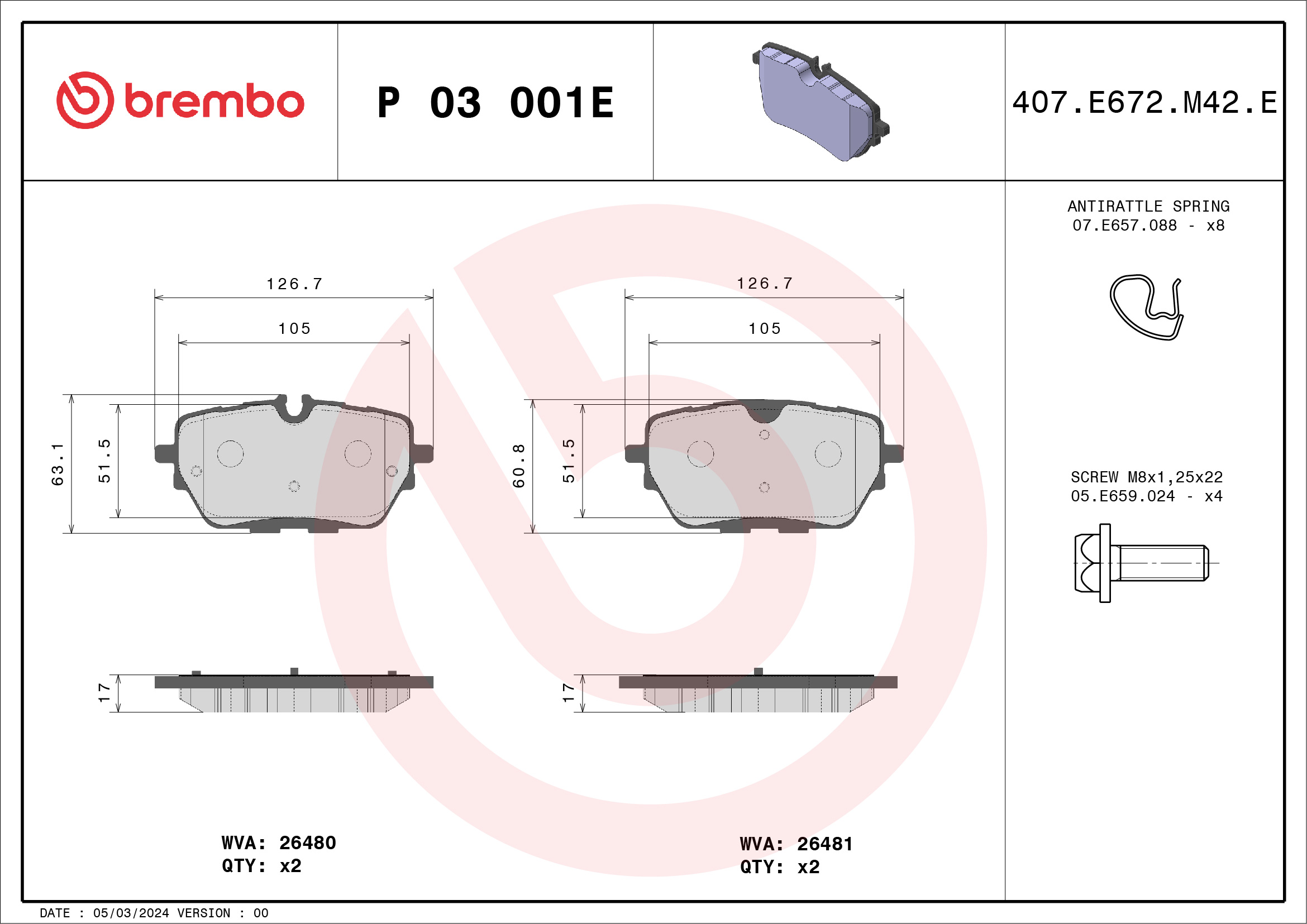 BREMBO P 03 001E BEYOND...
