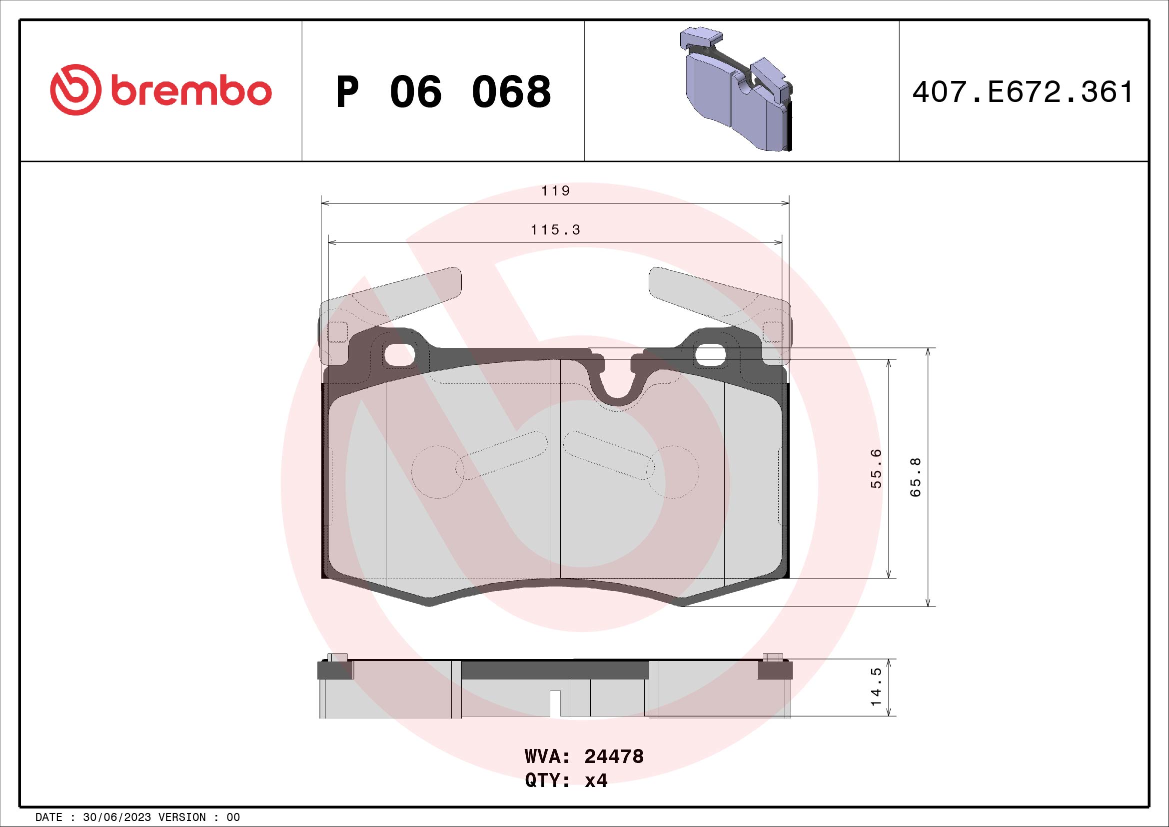 BREMBO P 06 068 Kit...