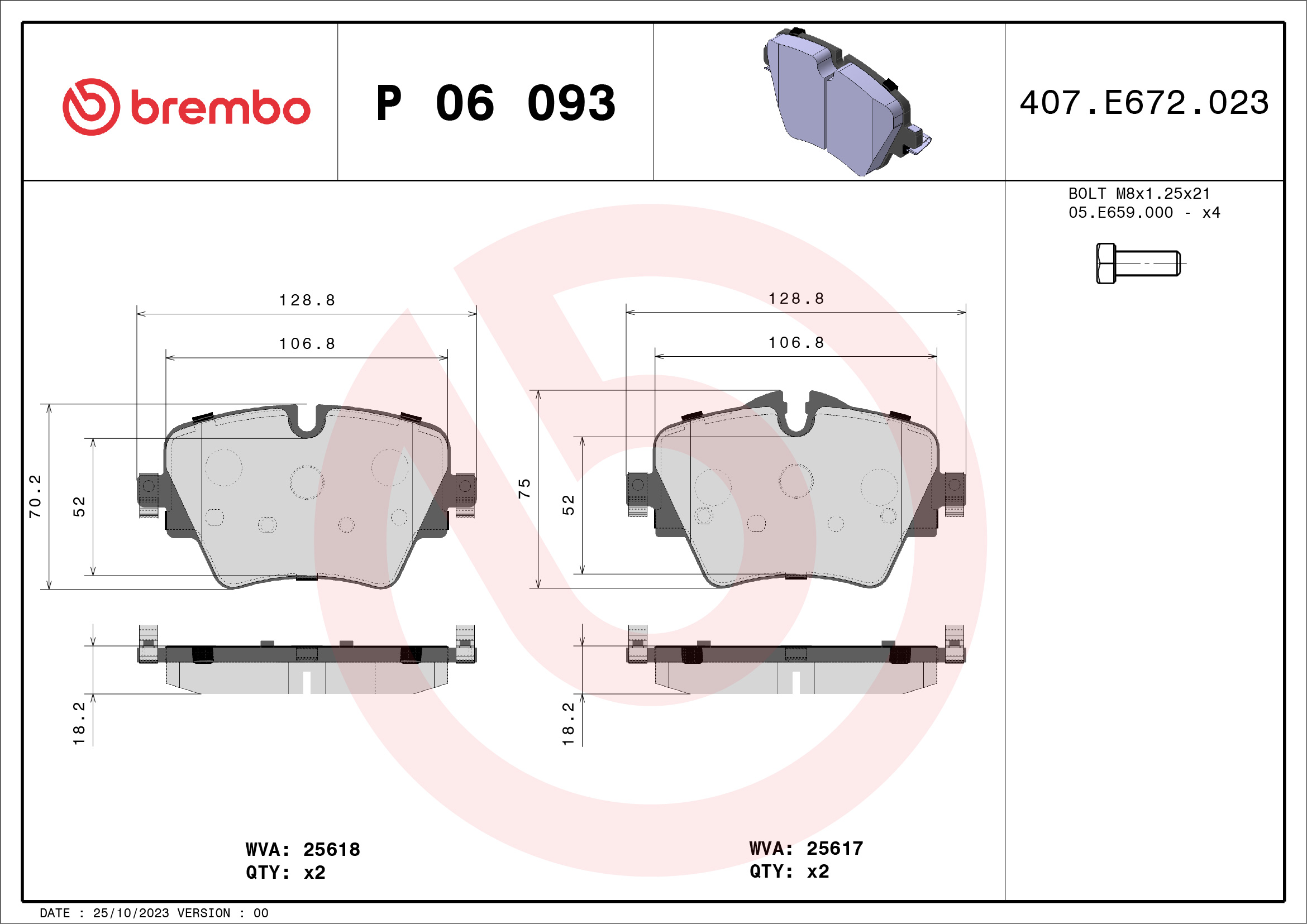 BREMBO P 06 093 Kit...
