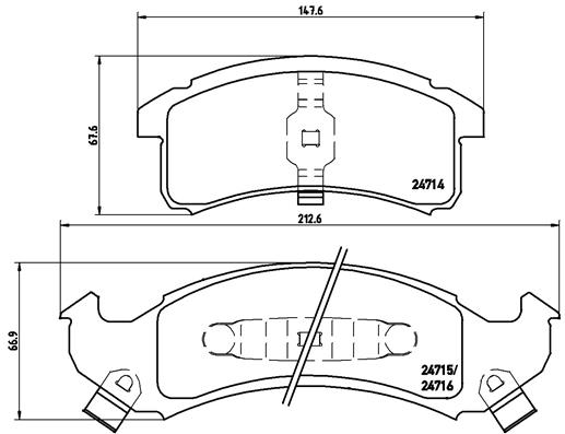 BREMBO P 07 002 Sada...