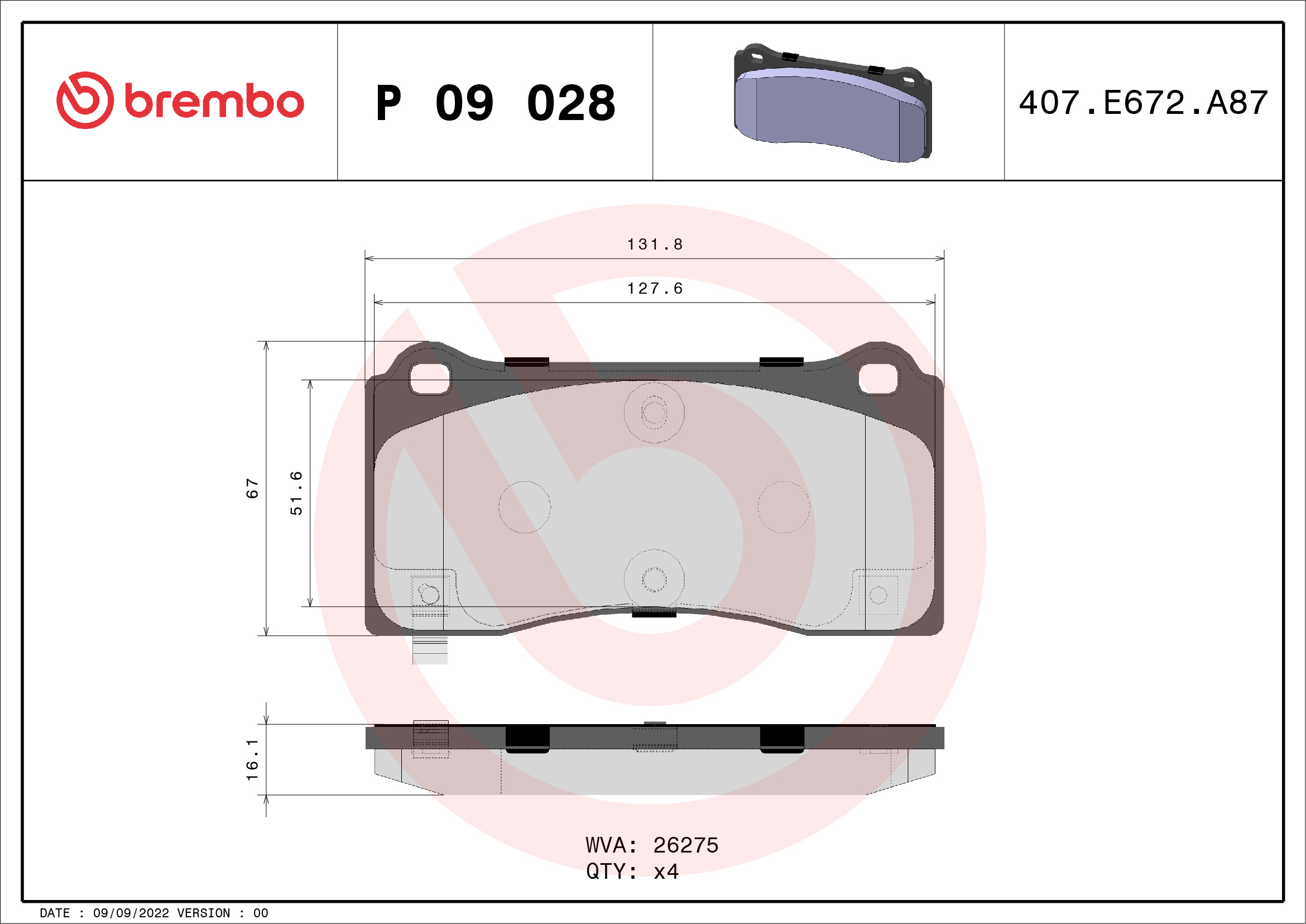 BREMBO P 09 028 Kit...