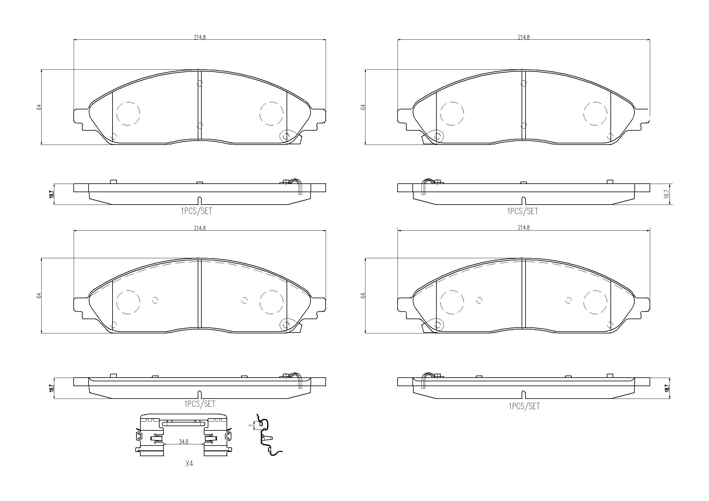BREMBO P11046N PRIME LINE - Ceramic Bremsbelagsatz, Scheibenbremse