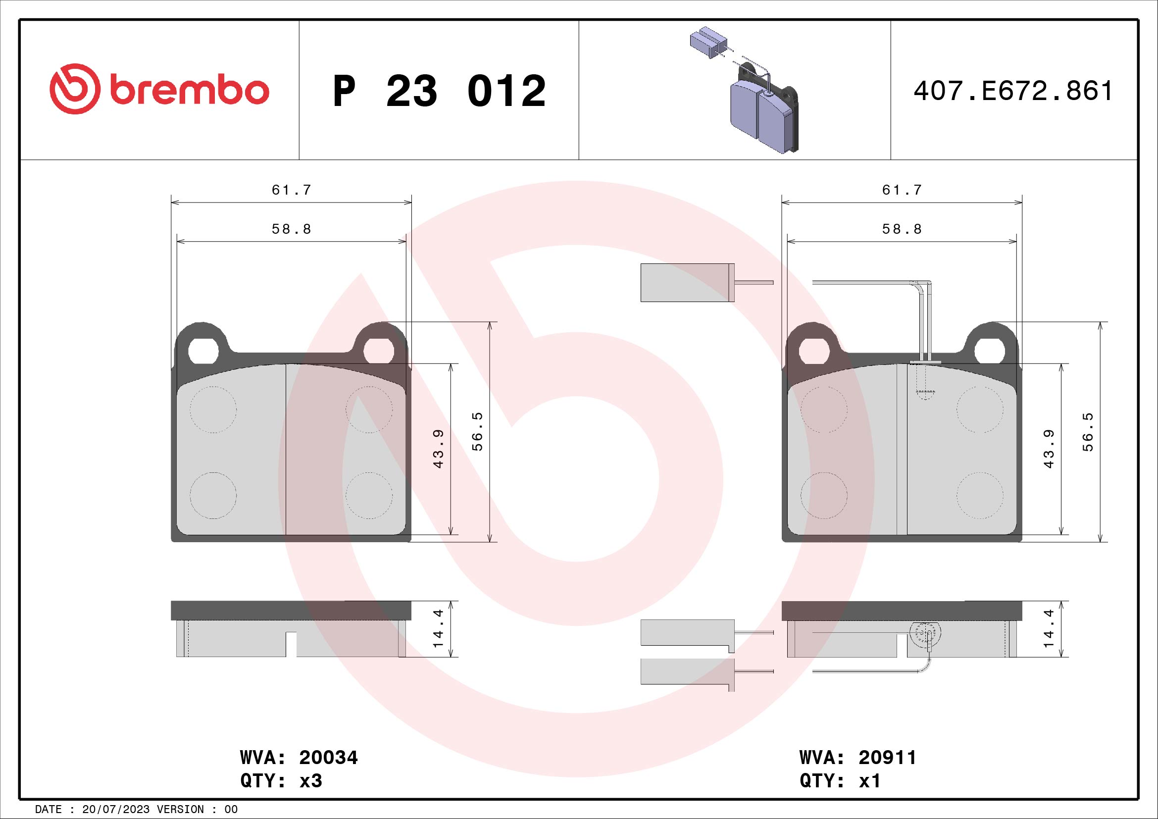 BREMBO P 23 012...