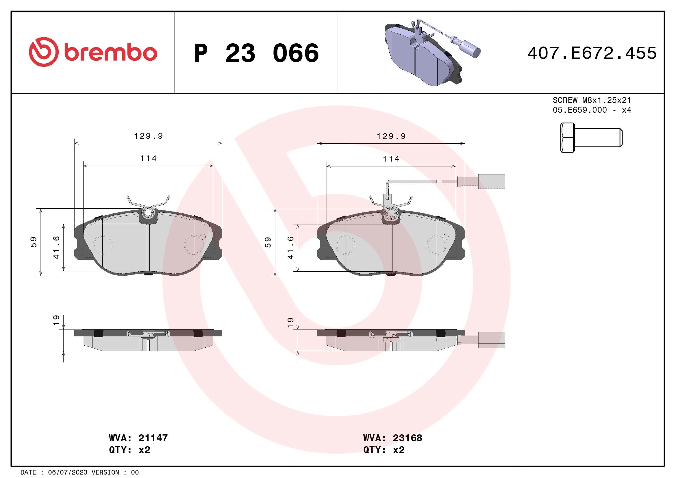 BREMBO P 23 066 Kit...
