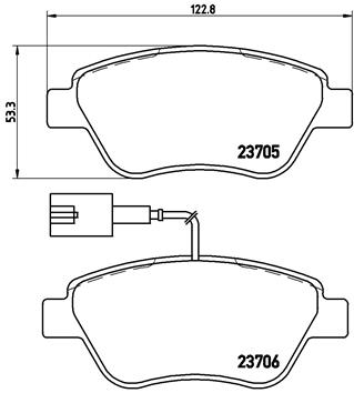 BREMBO P 23 085 Sada...