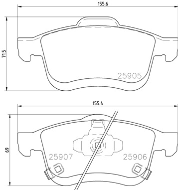 BREMBO P 23 167 Sada...