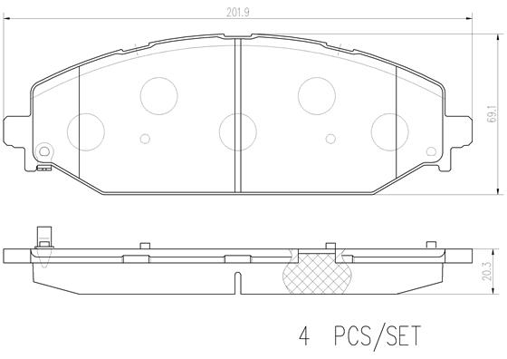 BREMBO P23193N PRIME LINE - Ceramic Bremsbelagsatz, Scheibenbremse