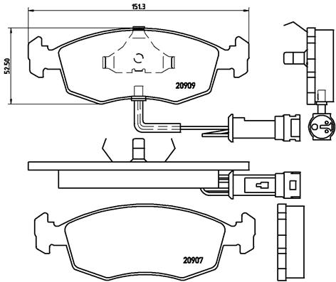 BREMBO P 24 007 Sada...