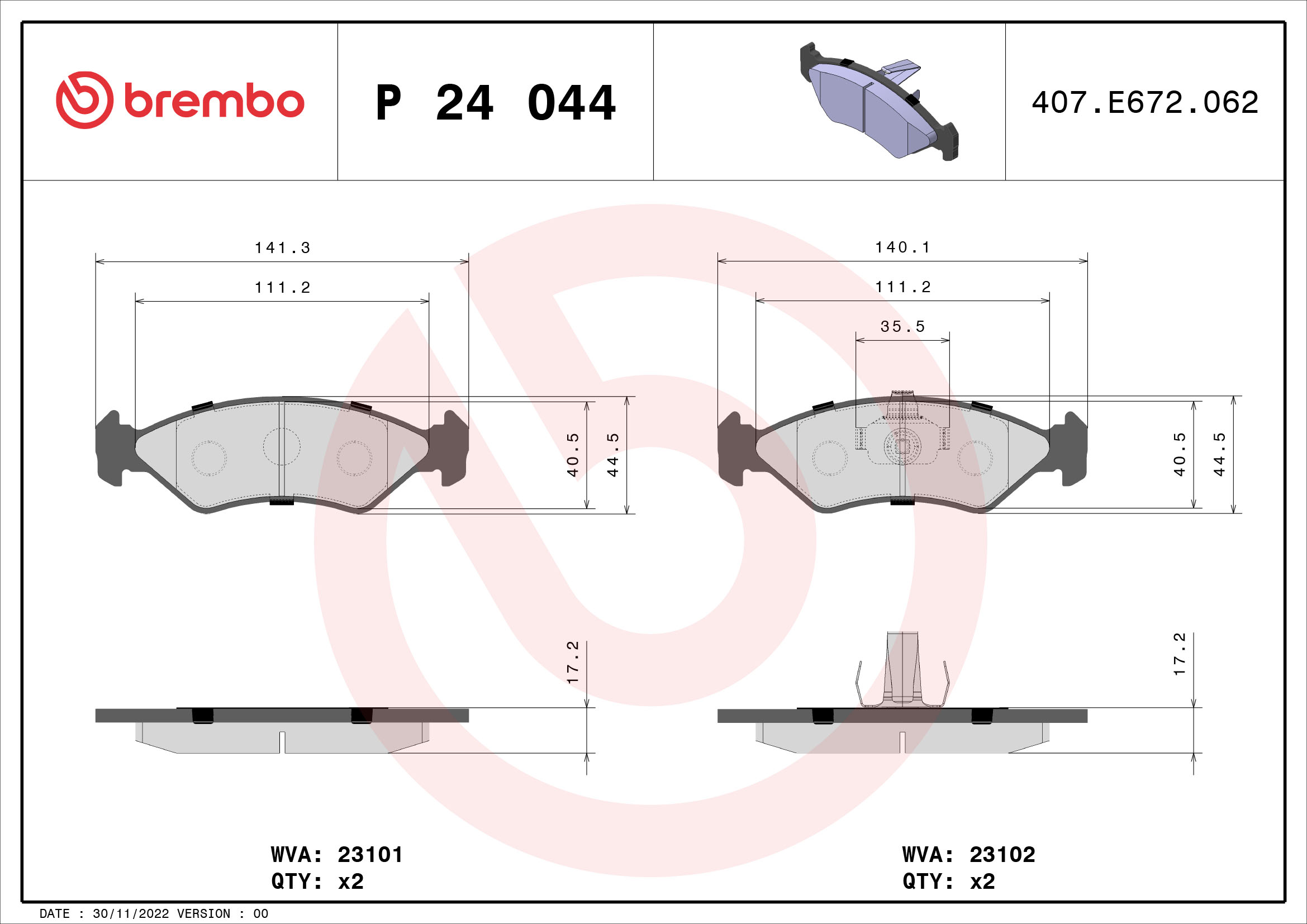 BREMBO P 24 044 Kit...