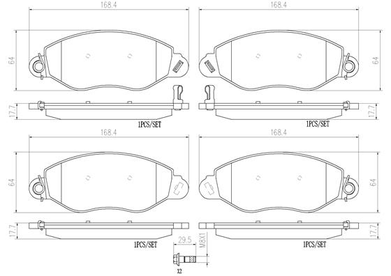 BREMBO P24053N PRIME LINE - Ceramic Bremsbelagsatz, Scheibenbremse