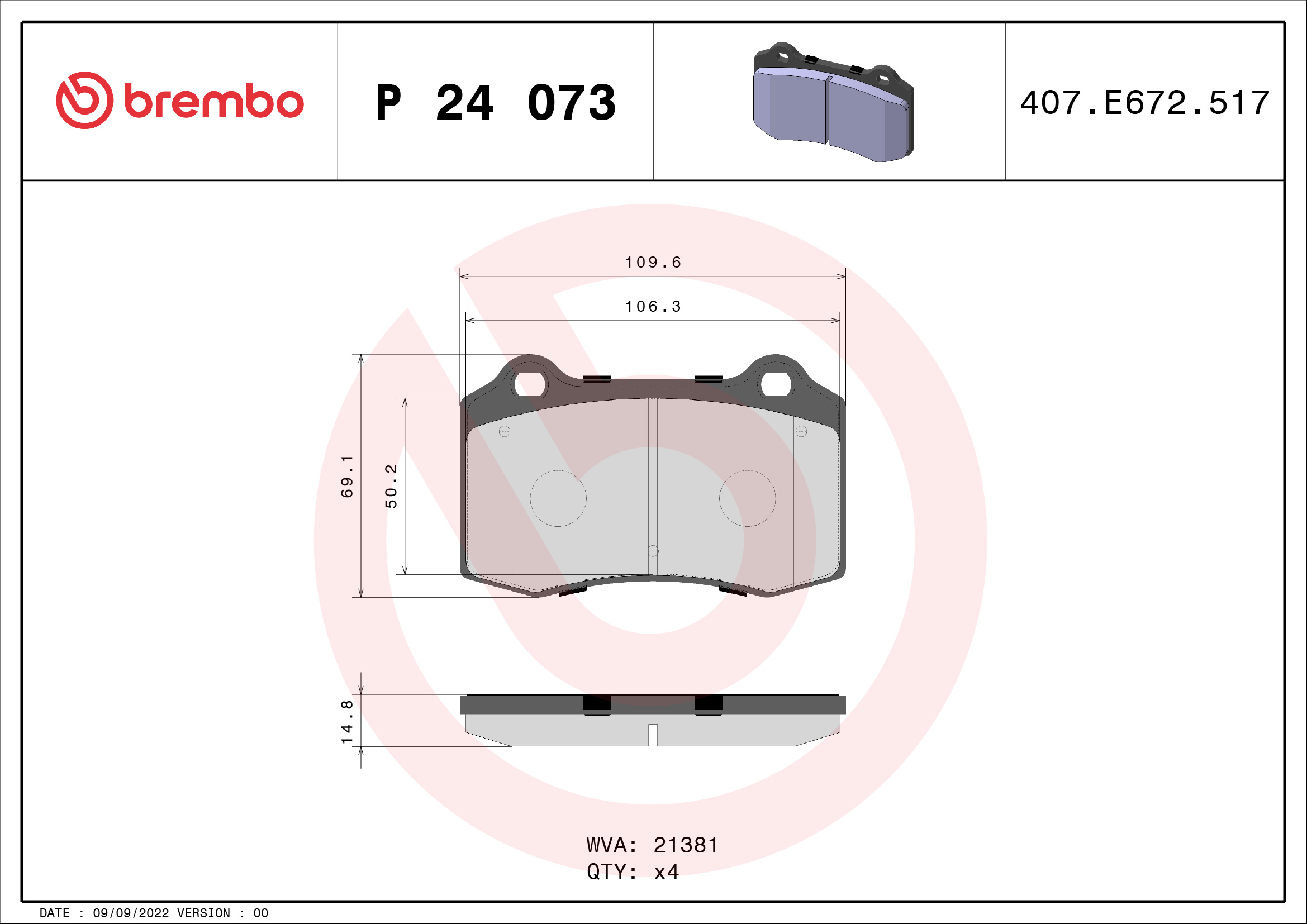 BREMBO P 24 073 Kit...