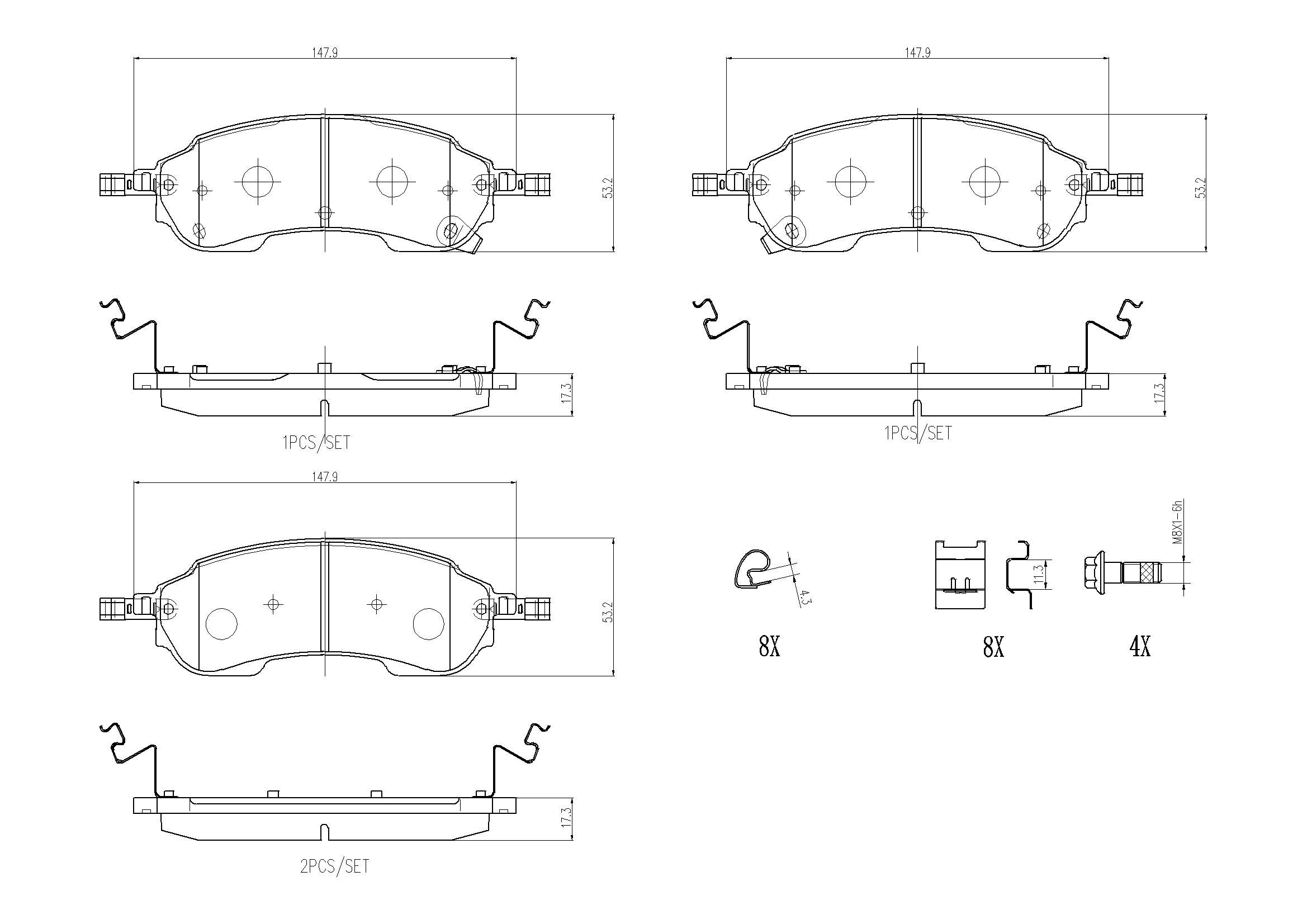 BREMBO P 24 254 PRIME LINE Bremsbelagsatz, Scheibenbremse