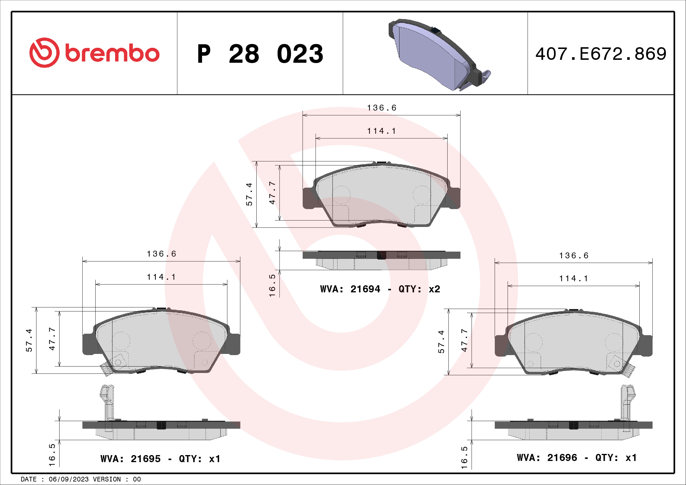 BREMBO P 28 023 Kit...