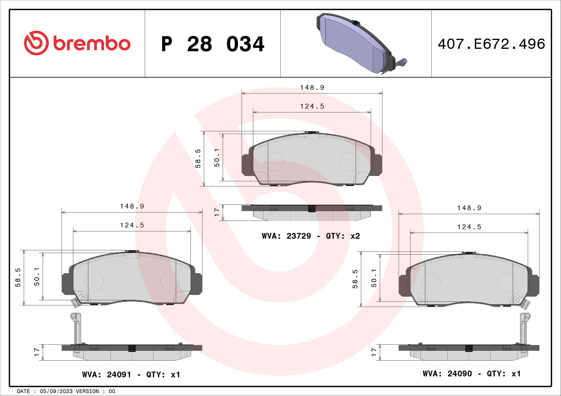 BREMBO P 28 034X Kit...