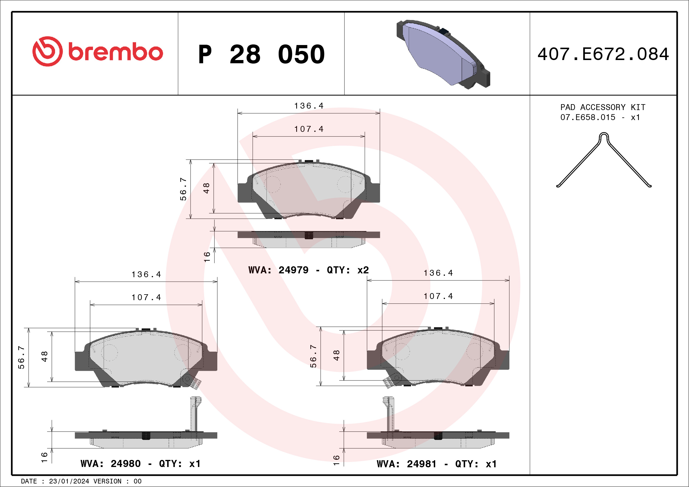 BREMBO P 28 050 Kit...