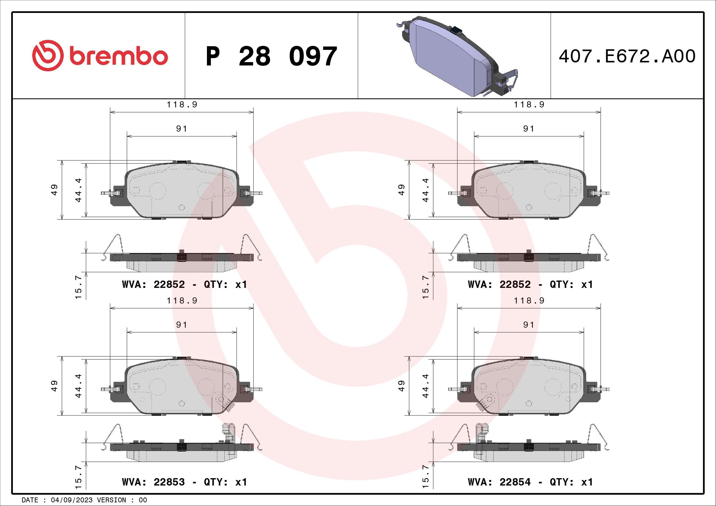 BREMBO P 28 097...