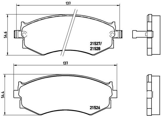 BREMBO P 30 002 Sada...