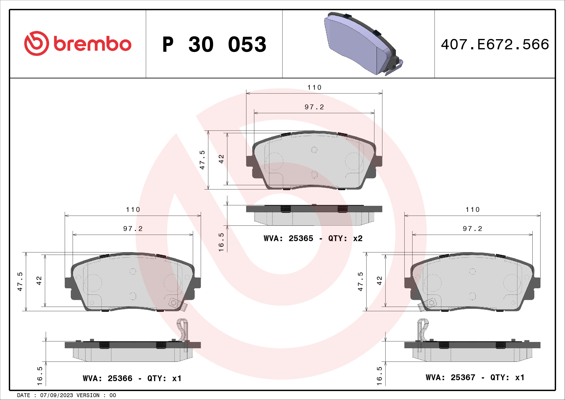 BREMBO P 30 053 Kit...