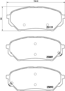 BREMBO P 30 071 Sada...