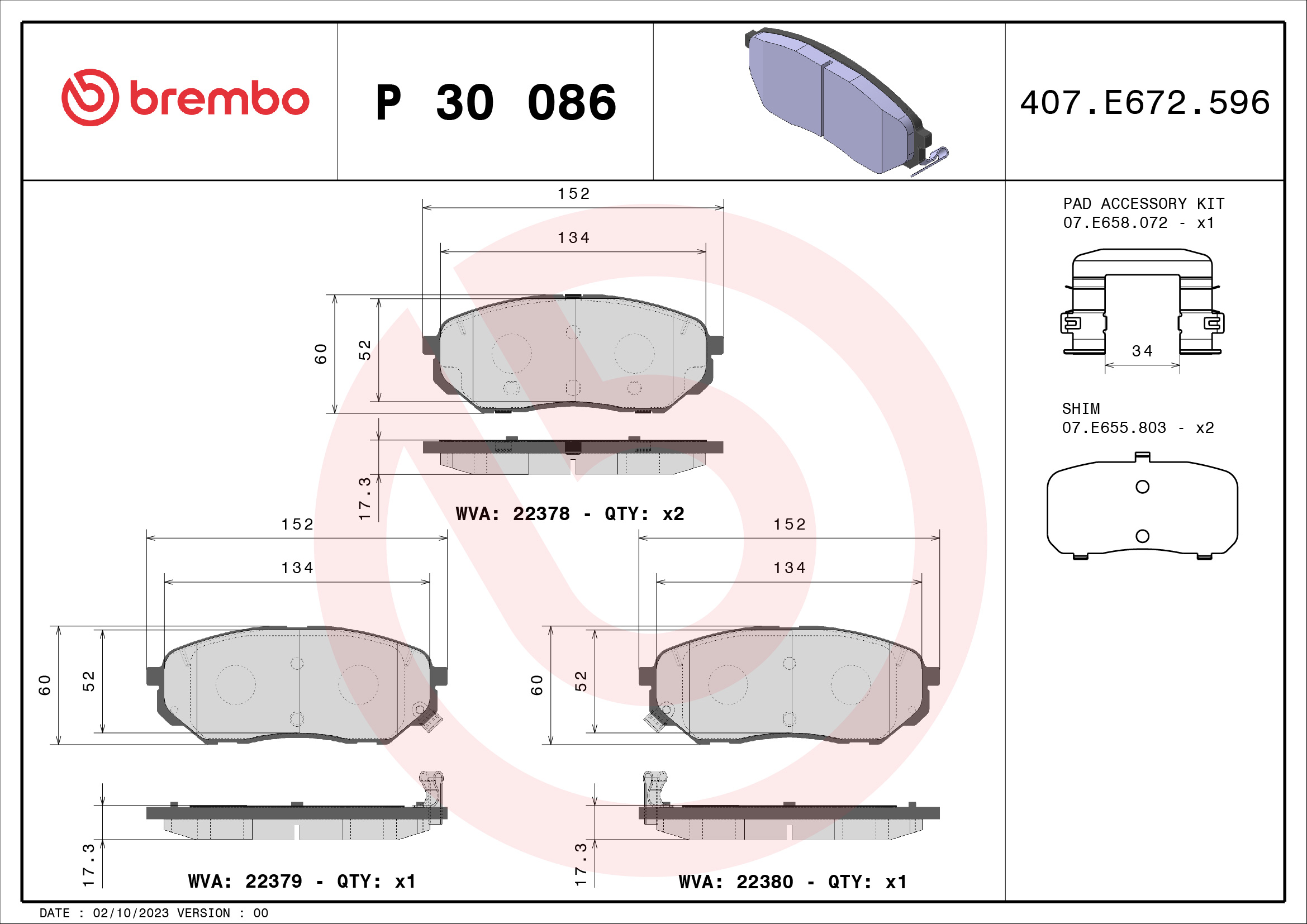 BREMBO P 30 086...