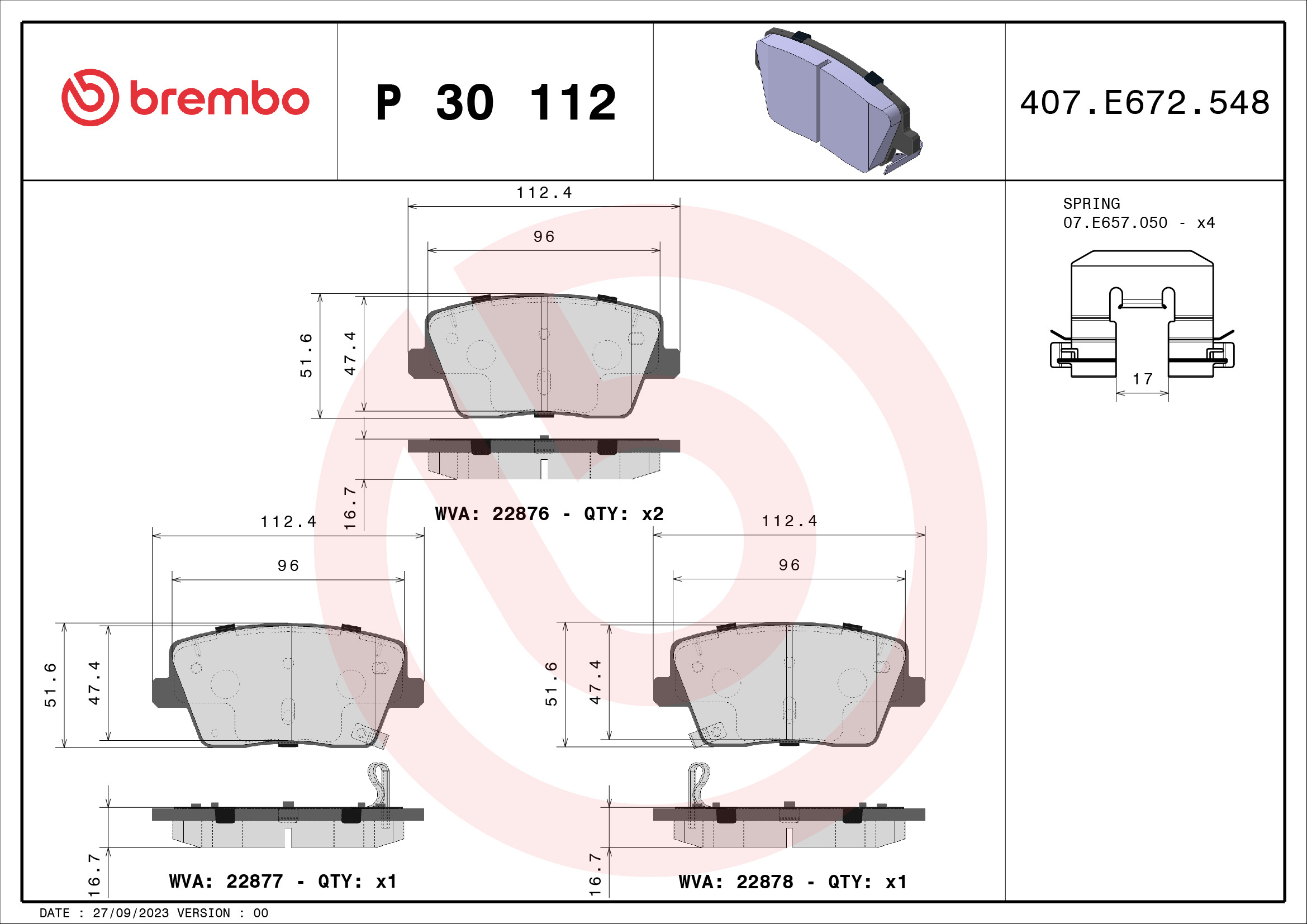 BREMBO P 30 112 Kit...