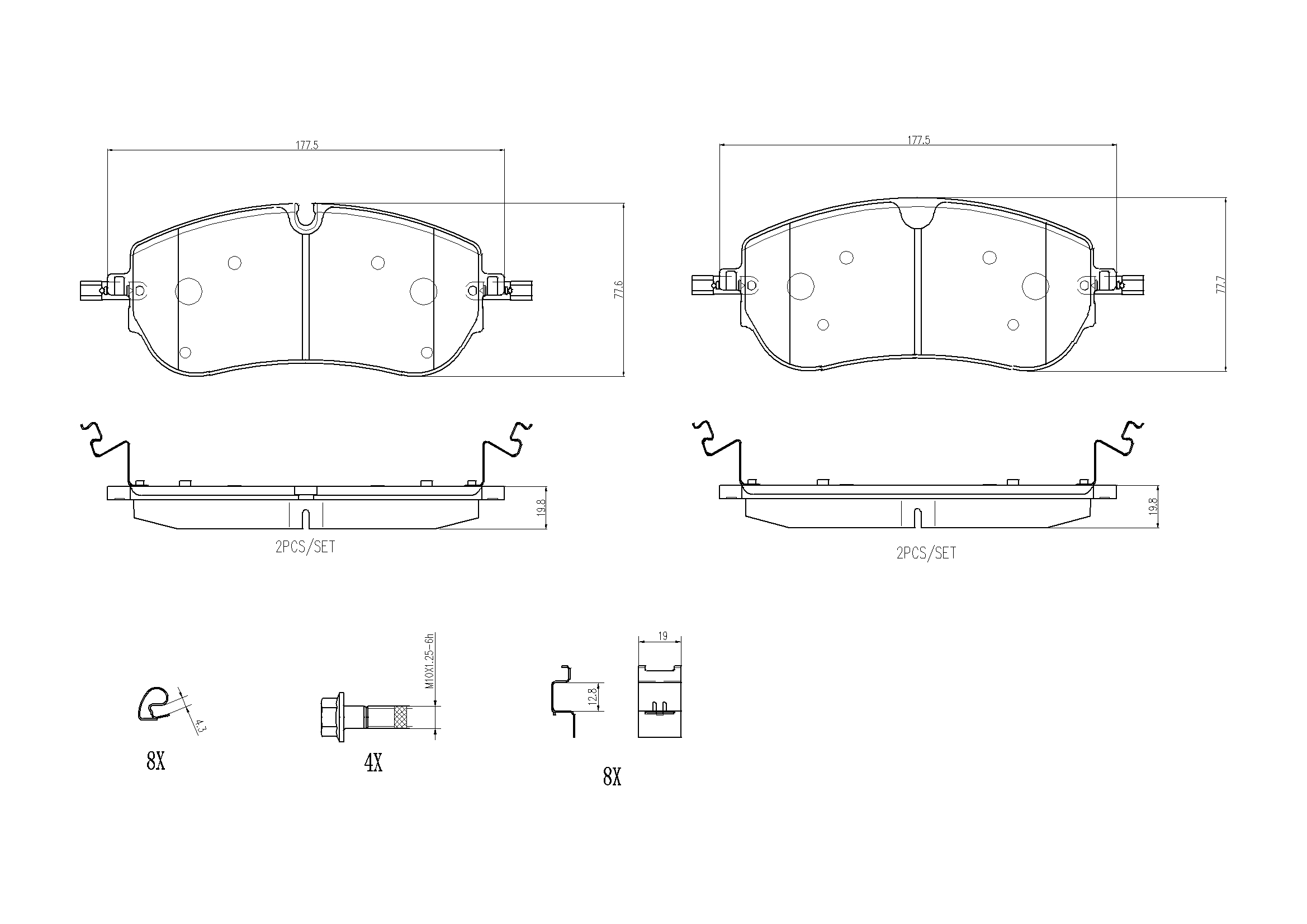 BREMBO P36038N PRIME LINE - Ceramic Bremsbelagsatz, Scheibenbremse