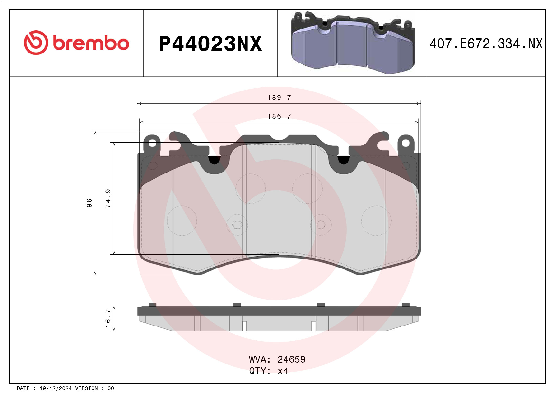BREMBO P44023NX Kit...