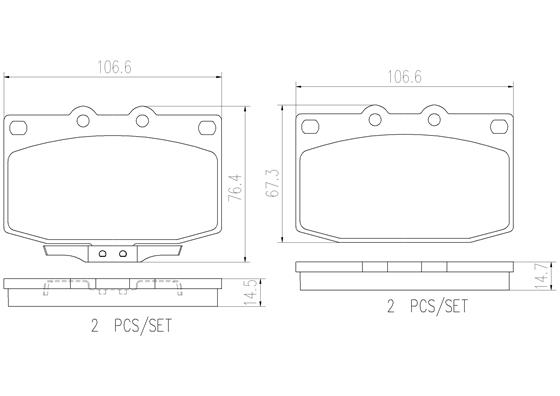 BREMBO P49061N PRIME LINE - Ceramic Bremsbelagsatz, Scheibenbremse