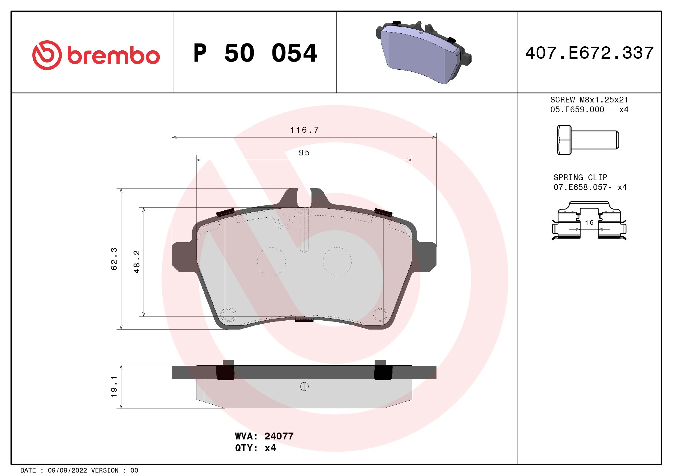 BREMBO P 50 054 Kit...