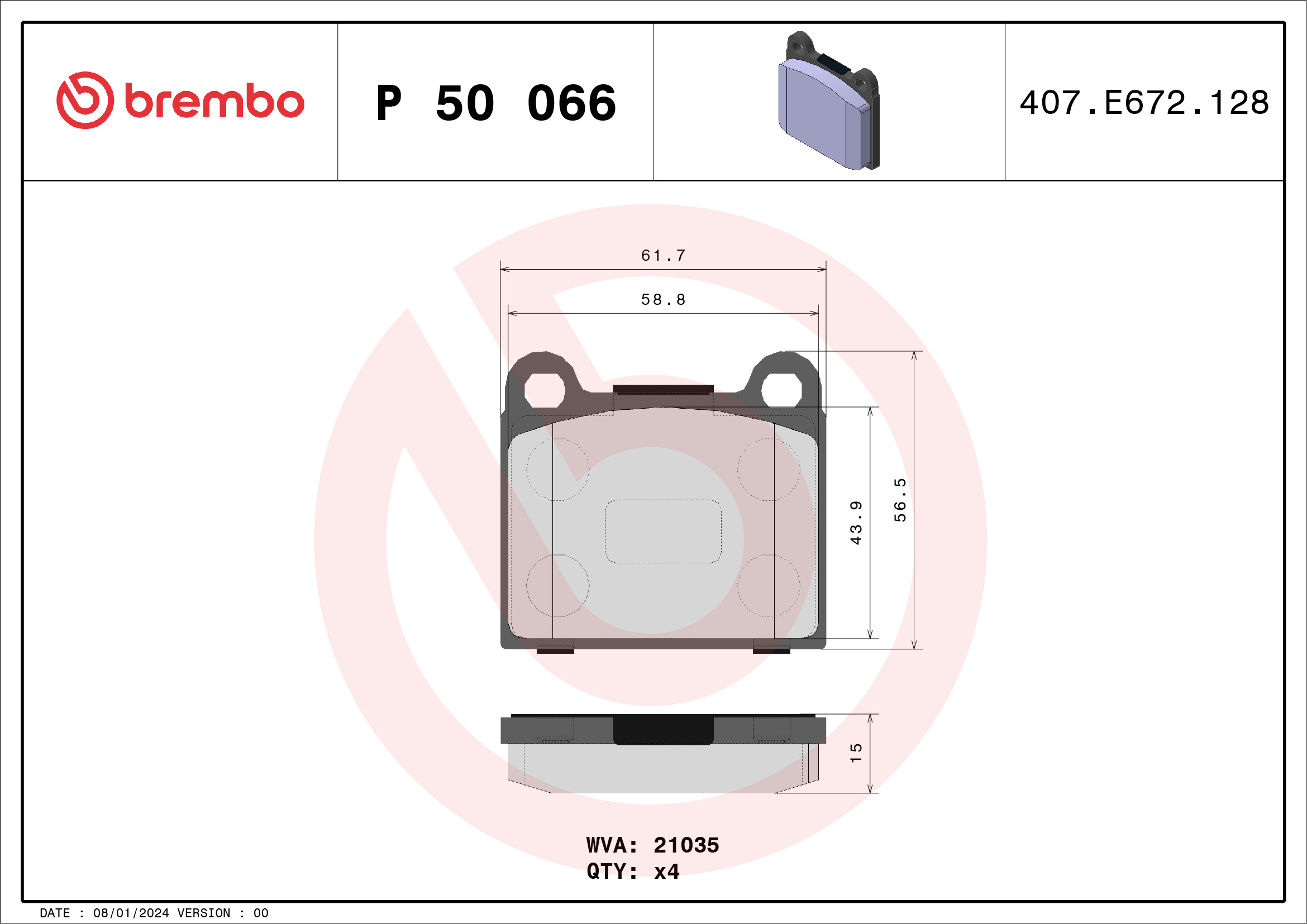 BREMBO P 50 066 Kit...